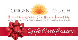 Tongen Touch massage and coaching gift certificates